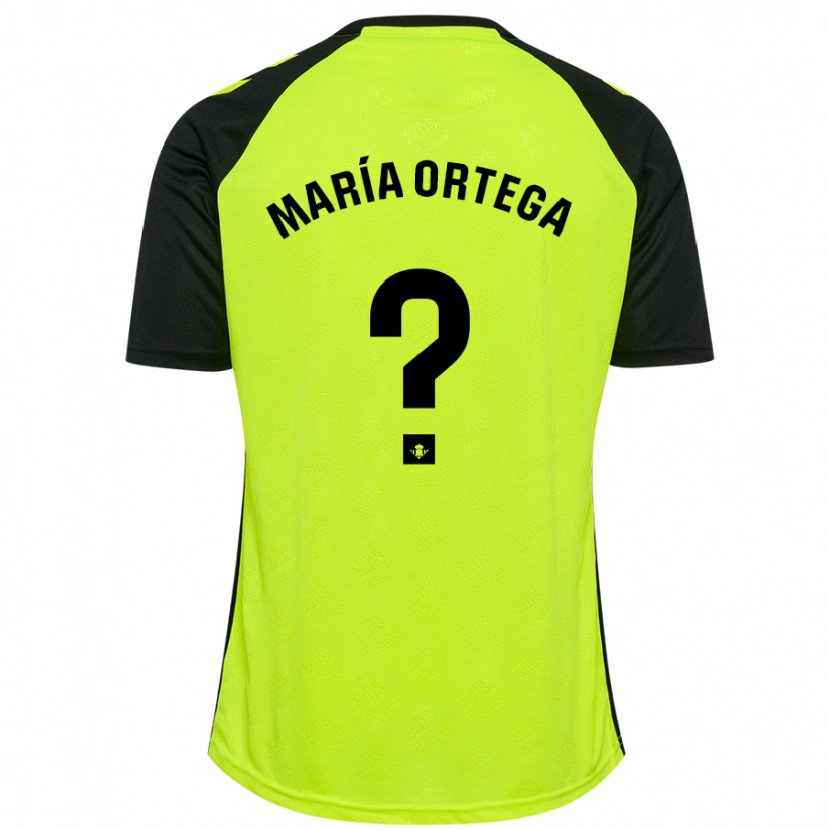 Danxen Bambino Maglia José María Ortega #0 Giallo Fluorescente Nero Kit Gara Away 2024/25 Maglietta