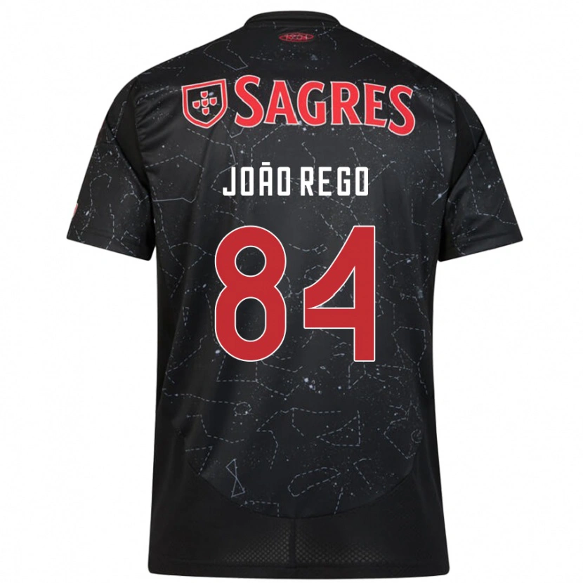 Danxen Bambino Maglia João Rêgo #84 Nero Rosso Kit Gara Away 2024/25 Maglietta