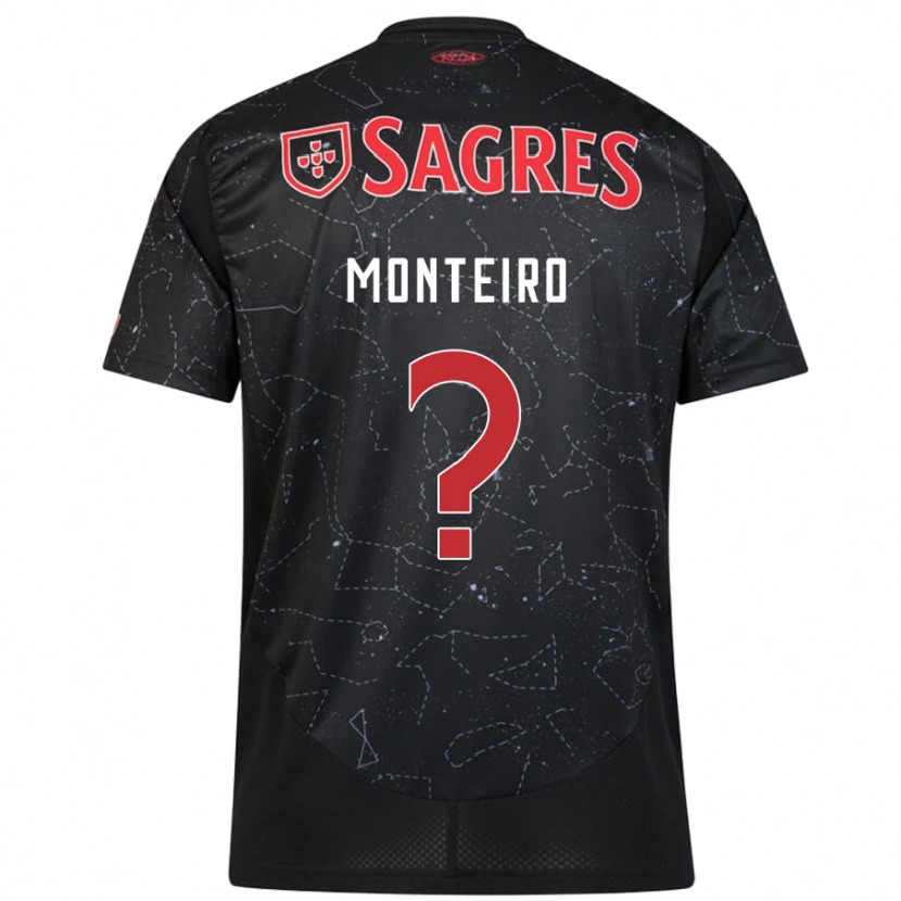 Danxen Bambino Maglia Jair Monteiro #0 Nero Rosso Kit Gara Away 2024/25 Maglietta