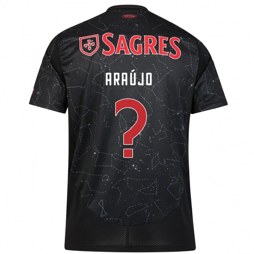 Danxen Bambino Maglia Ismail Araújo #0 Nero Rosso Kit Gara Away 2024/25 Maglietta