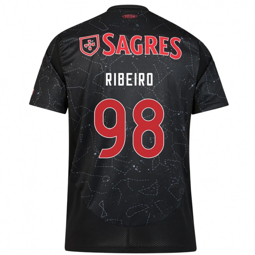 Danxen Bambino Maglia Ricardo Ribeiro #98 Nero Rosso Kit Gara Away 2024/25 Maglietta