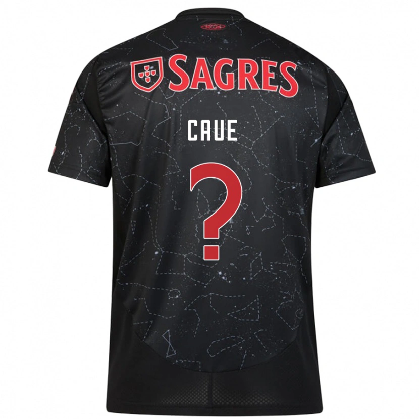 Danxen Bambino Maglia Cauê #0 Nero Rosso Kit Gara Away 2024/25 Maglietta