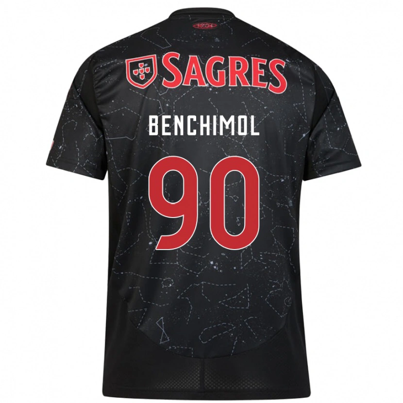 Danxen Bambino Maglia Benchimol #90 Nero Rosso Kit Gara Away 2024/25 Maglietta