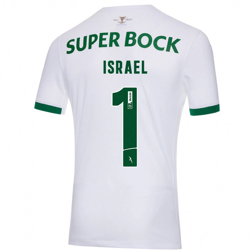 Danxen Bambino Maglia Franco Israel #1 Bianco Verde Kit Gara Away 2024/25 Maglietta