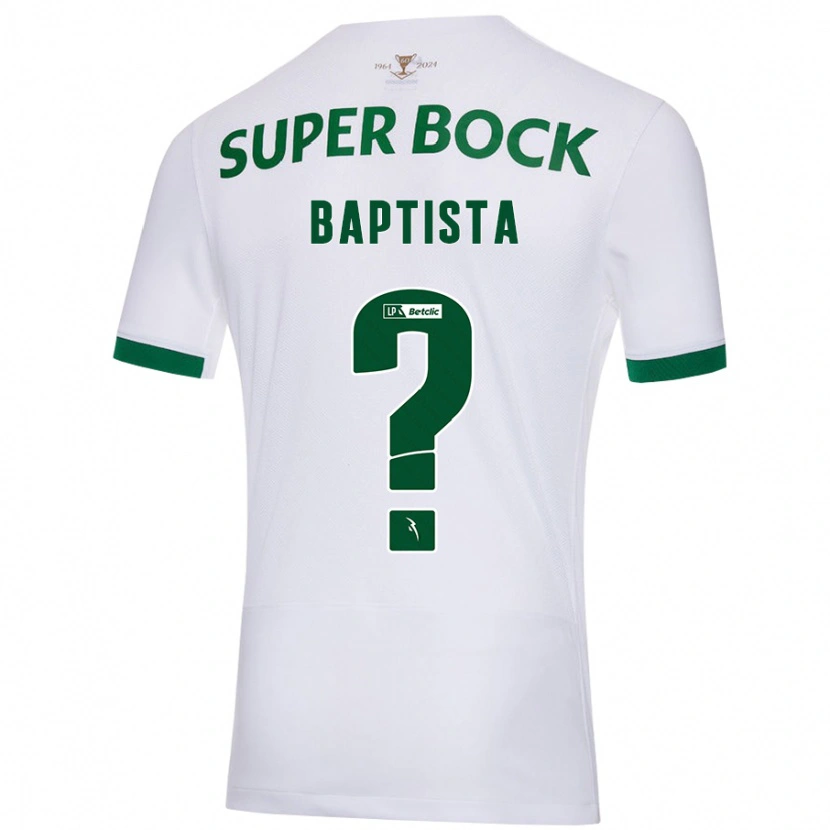 Danxen Bambino Maglia Brandão Baptista #0 Bianco Verde Kit Gara Away 2024/25 Maglietta