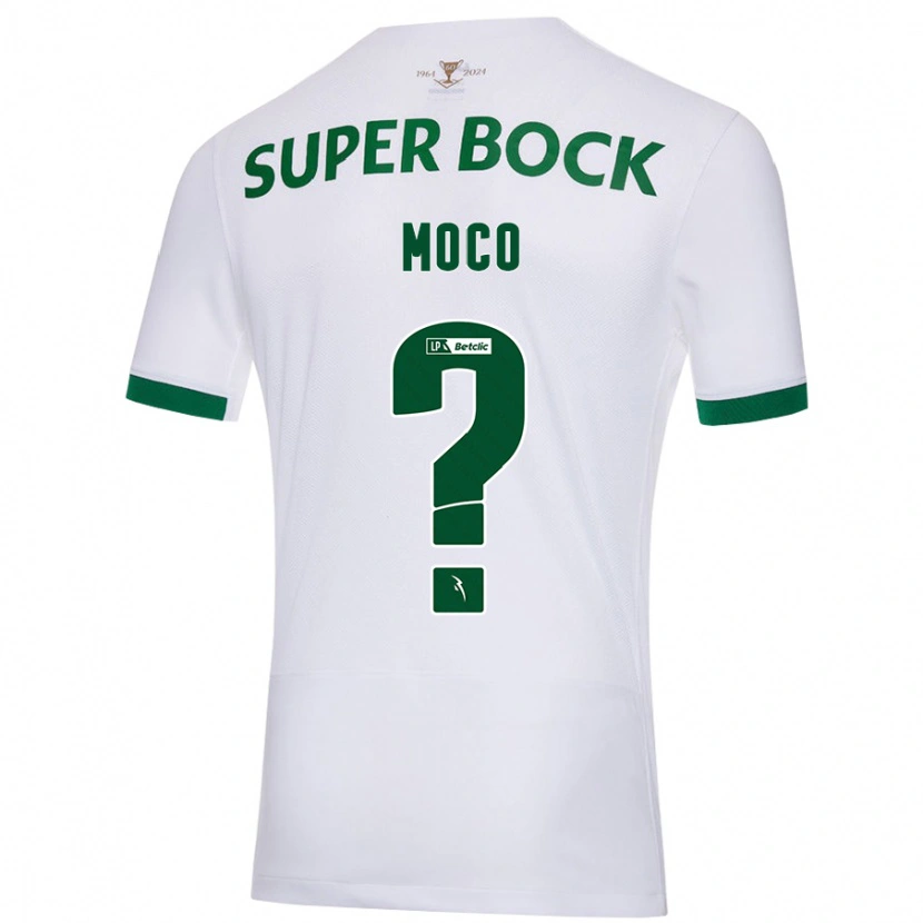 Danxen Bambino Maglia Afonso Moço #0 Bianco Verde Kit Gara Away 2024/25 Maglietta