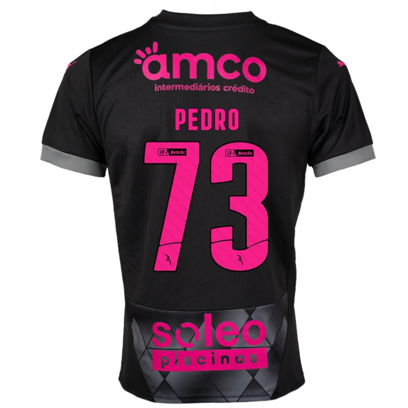 Danxen Bambino Maglia Zé Pedro #73 Nero Rosa Kit Gara Away 2024/25 Maglietta