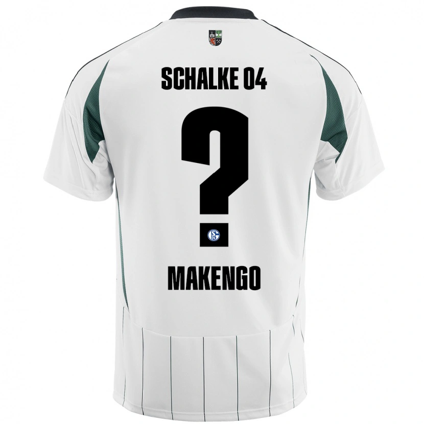 Danxen Bambino Maglia Richard Makengo #0 Bianco Verde Kit Gara Away 2024/25 Maglietta