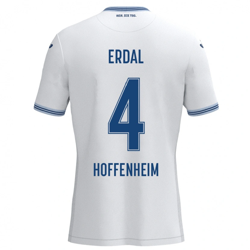 Danxen Bambino Maglia İzzet Erdal #4 Bianco Blu Kit Gara Away 2024/25 Maglietta