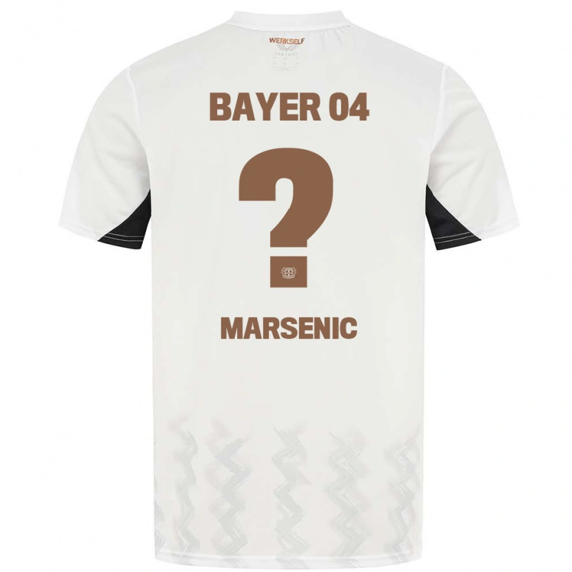 Danxen Bambino Maglia Matija Marsenic #0 Bianco Nero Kit Gara Away 2024/25 Maglietta