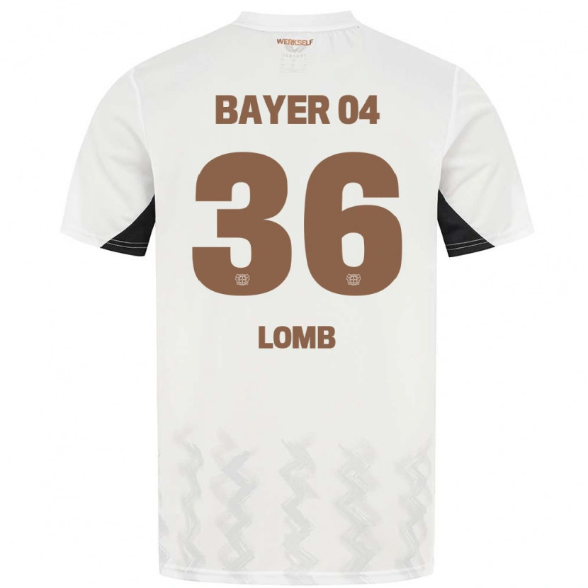 Danxen Bambino Maglia Niklas Lomb #36 Bianco Nero Kit Gara Away 2024/25 Maglietta