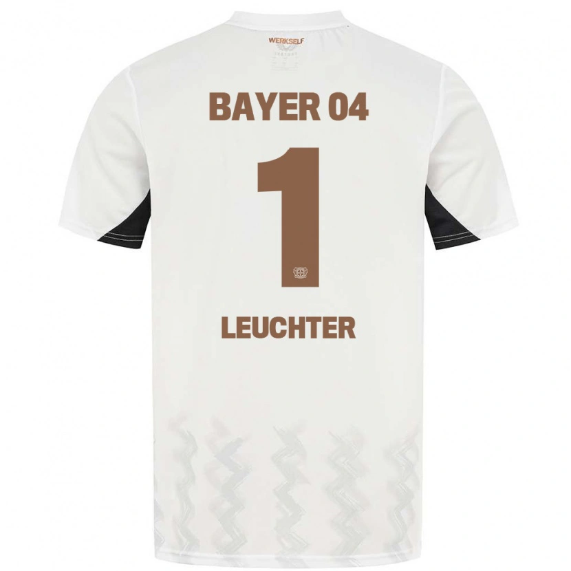 Danxen Bambino Maglia Julian Leuchter #1 Bianco Nero Kit Gara Away 2024/25 Maglietta