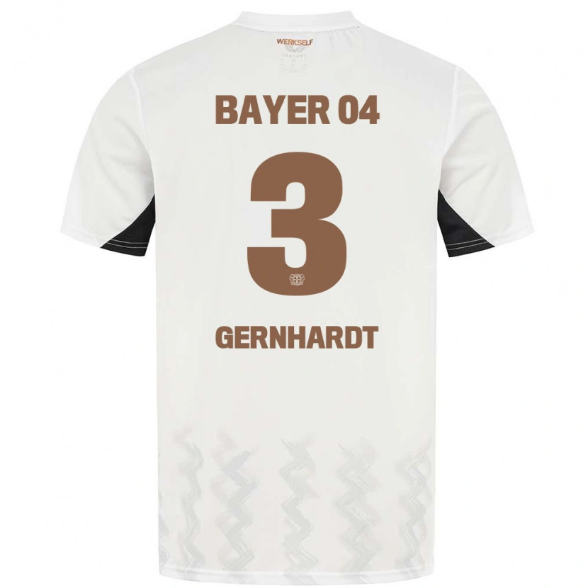 Danxen Bambino Maglia Nils Gernhardt #3 Bianco Nero Kit Gara Away 2024/25 Maglietta