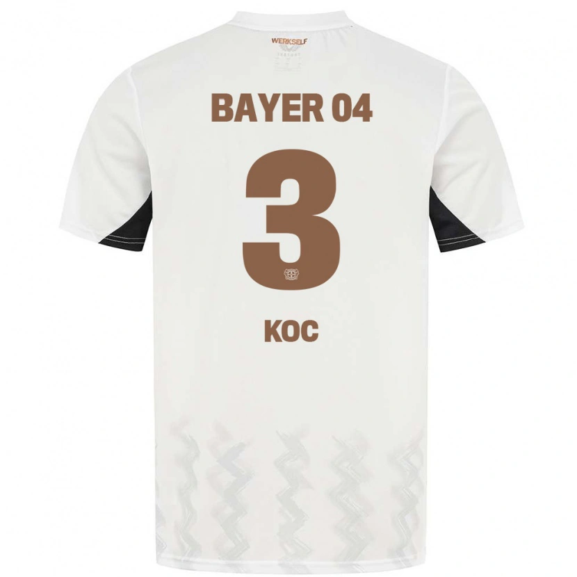Danxen Bambino Maglia Halil Koc #3 Bianco Nero Kit Gara Away 2024/25 Maglietta