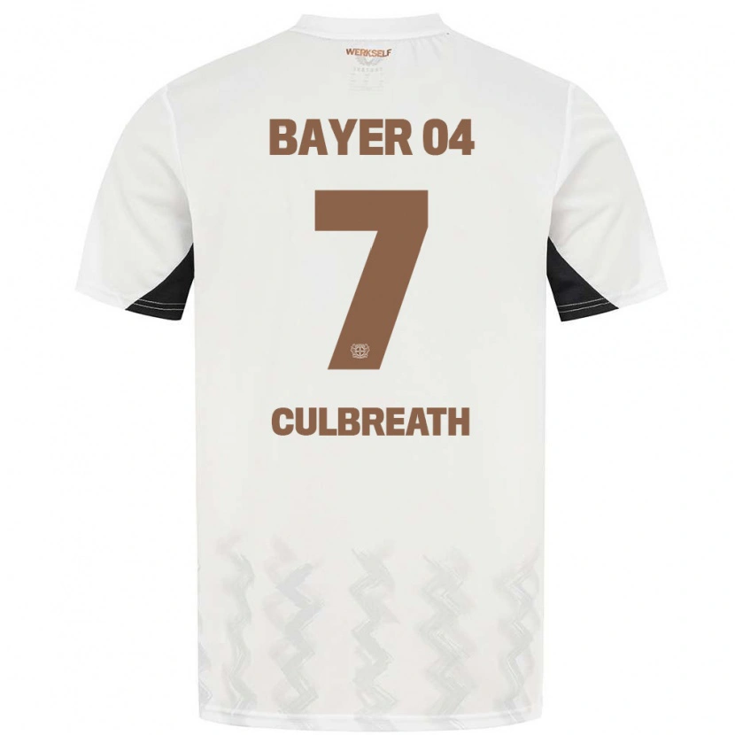 Danxen Bambino Maglia Montrell Culbreath #7 Bianco Nero Kit Gara Away 2024/25 Maglietta