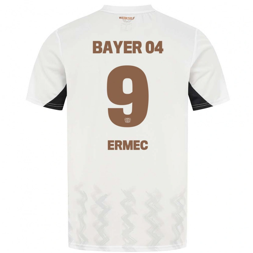 Danxen Bambino Maglia Berkan Ermec #9 Bianco Nero Kit Gara Away 2024/25 Maglietta