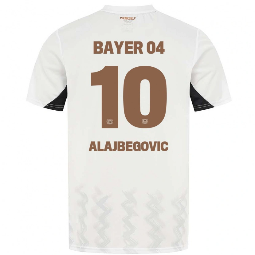 Danxen Bambino Maglia Kerim Alajbegovic #10 Bianco Nero Kit Gara Away 2024/25 Maglietta