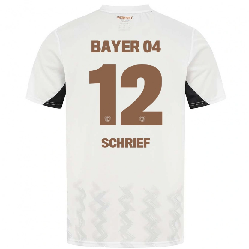 Danxen Bambino Maglia Moritz Schrief #12 Bianco Nero Kit Gara Away 2024/25 Maglietta