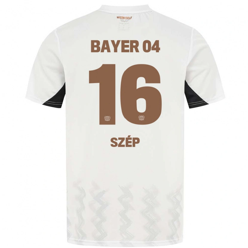 Danxen Bambino Maglia Márton Szép #16 Bianco Nero Kit Gara Away 2024/25 Maglietta