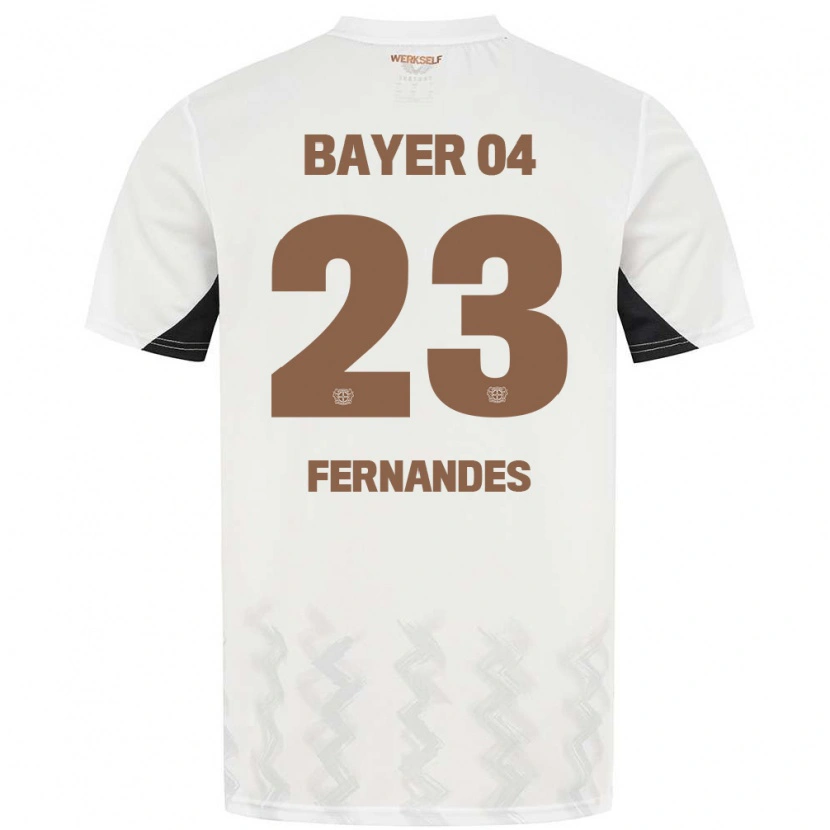 Danxen Bambino Maglia Tyron Fernandes #23 Bianco Nero Kit Gara Away 2024/25 Maglietta