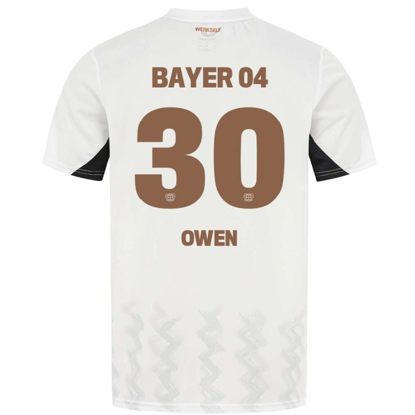 Danxen Bambino Maglia Emmanuel Owen #30 Bianco Nero Kit Gara Away 2024/25 Maglietta
