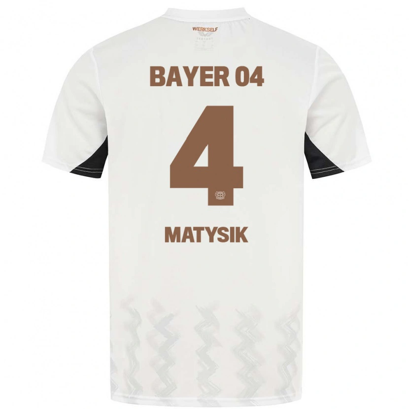 Danxen Bambino Maglia Sylwia Matysik #4 Bianco Nero Kit Gara Away 2024/25 Maglietta