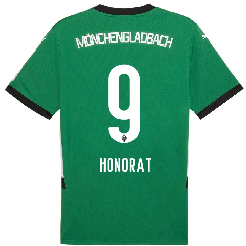 Danxen Bambino Maglia Franck Honorat #9 Verde Bianco Kit Gara Away 2024/25 Maglietta