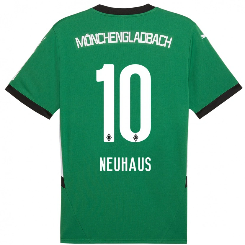 Danxen Bambino Maglia Florian Neuhaus #10 Verde Bianco Kit Gara Away 2024/25 Maglietta