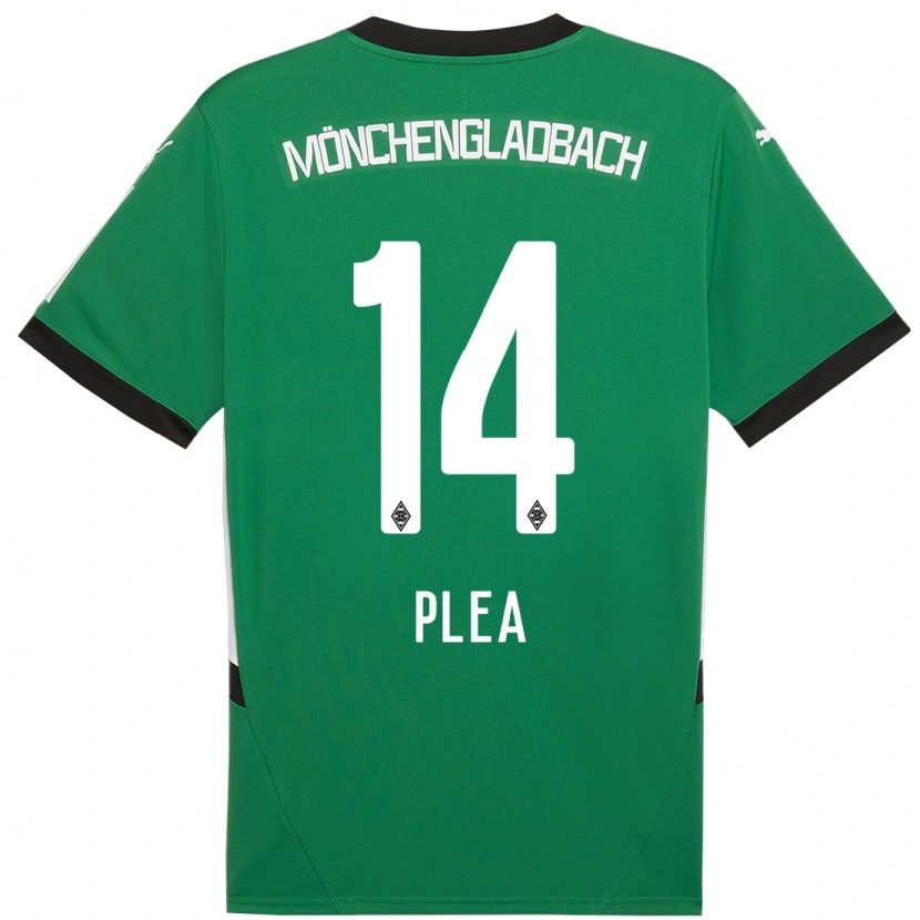 Danxen Bambino Maglia Alassane Plea #14 Verde Bianco Kit Gara Away 2024/25 Maglietta