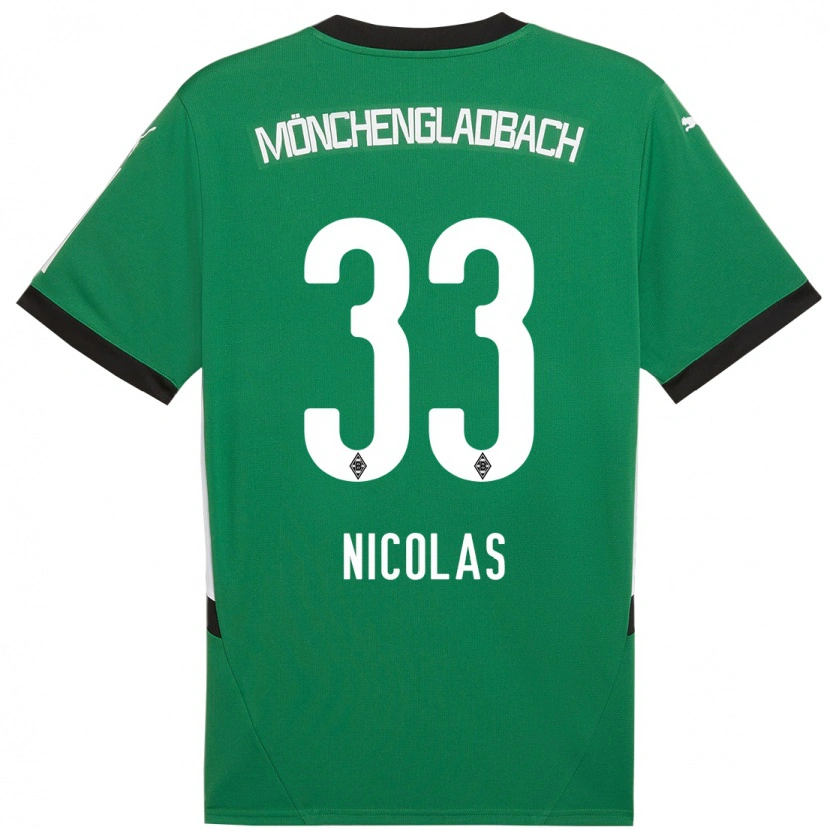 Danxen Bambino Maglia Moritz Nicolas #33 Verde Bianco Kit Gara Away 2024/25 Maglietta