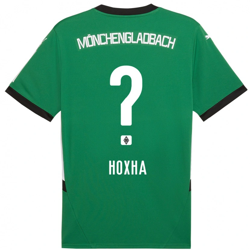 Danxen Bambino Maglia Flavjo Hoxha #0 Verde Bianco Kit Gara Away 2024/25 Maglietta