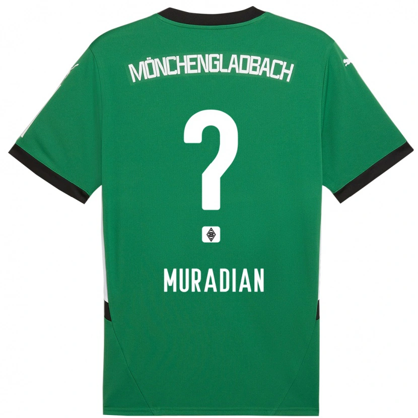 Danxen Bambino Maglia Artem Muradyan #0 Verde Bianco Kit Gara Away 2024/25 Maglietta