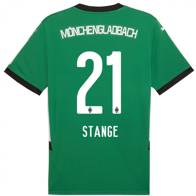 Danxen Bambino Maglia Veit Stange #21 Verde Bianco Kit Gara Away 2024/25 Maglietta
