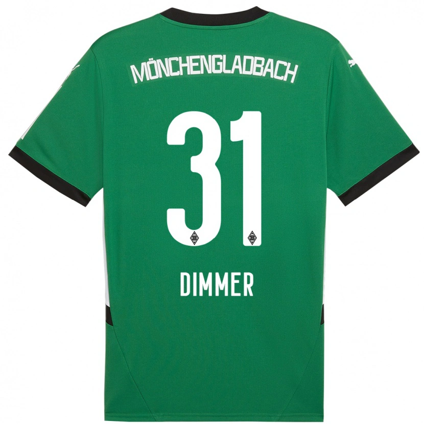 Danxen Bambino Maglia Florian Dimmer #31 Verde Bianco Kit Gara Away 2024/25 Maglietta