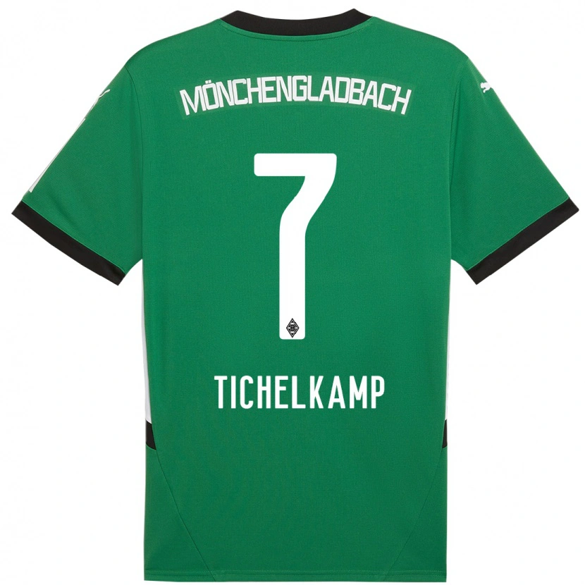 Danxen Bambino Maglia Emily Tichelkamp #7 Verde Bianco Kit Gara Away 2024/25 Maglietta