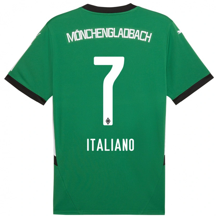 Danxen Bambino Maglia Jacob Italiano #7 Verde Bianco Kit Gara Away 2024/25 Maglietta