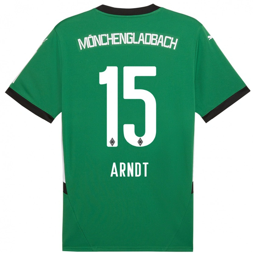 Danxen Bambino Maglia Leo Arndt #15 Verde Bianco Kit Gara Away 2024/25 Maglietta