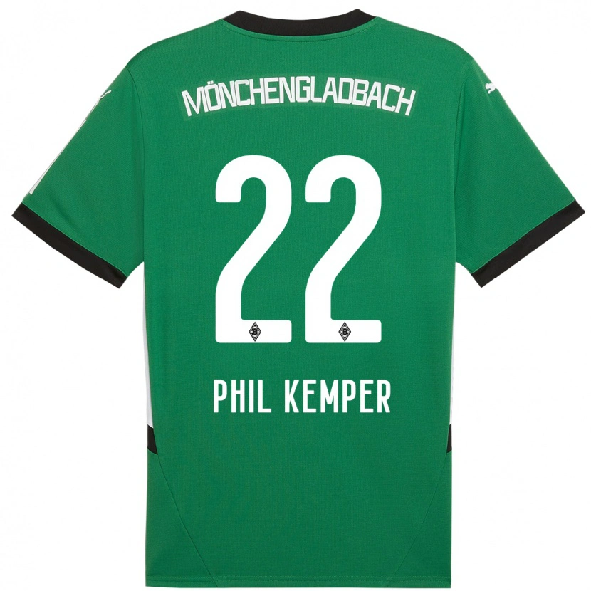 Danxen Bambino Maglia Phil Kemper #22 Verde Bianco Kit Gara Away 2024/25 Maglietta