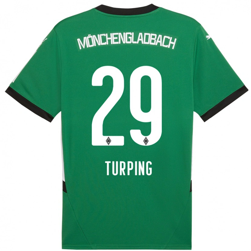 Danxen Bambino Maglia Selim Turping #29 Verde Bianco Kit Gara Away 2024/25 Maglietta