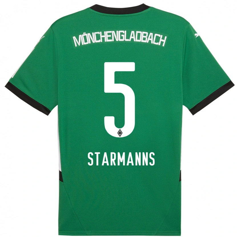 Danxen Bambino Maglia Sandra Starmanns #5 Verde Bianco Kit Gara Away 2024/25 Maglietta
