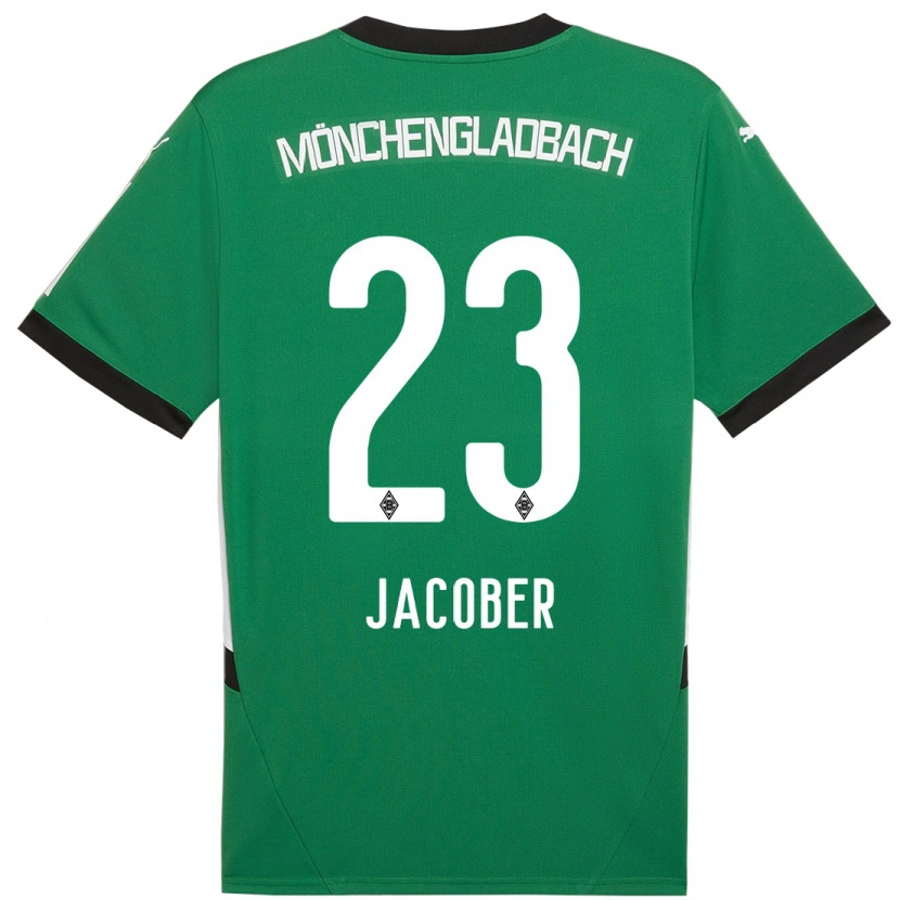 Danxen Bambino Maglia Magdalena Jacober #23 Verde Bianco Kit Gara Away 2024/25 Maglietta
