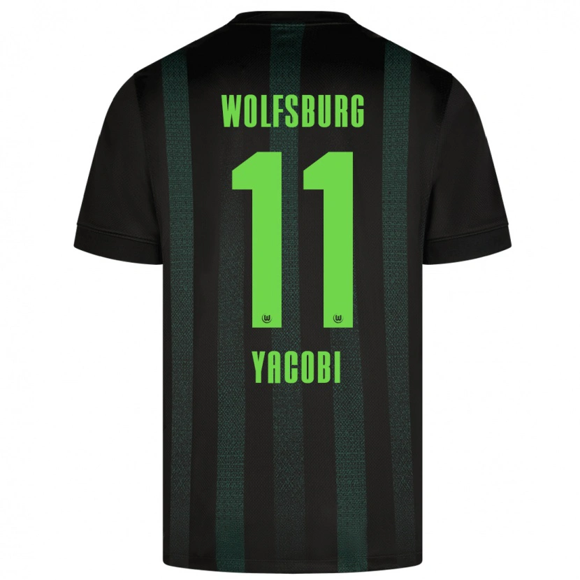 Danxen Bambino Maglia Nilas Yacobi #11 Verde Scuro Kit Gara Away 2024/25 Maglietta