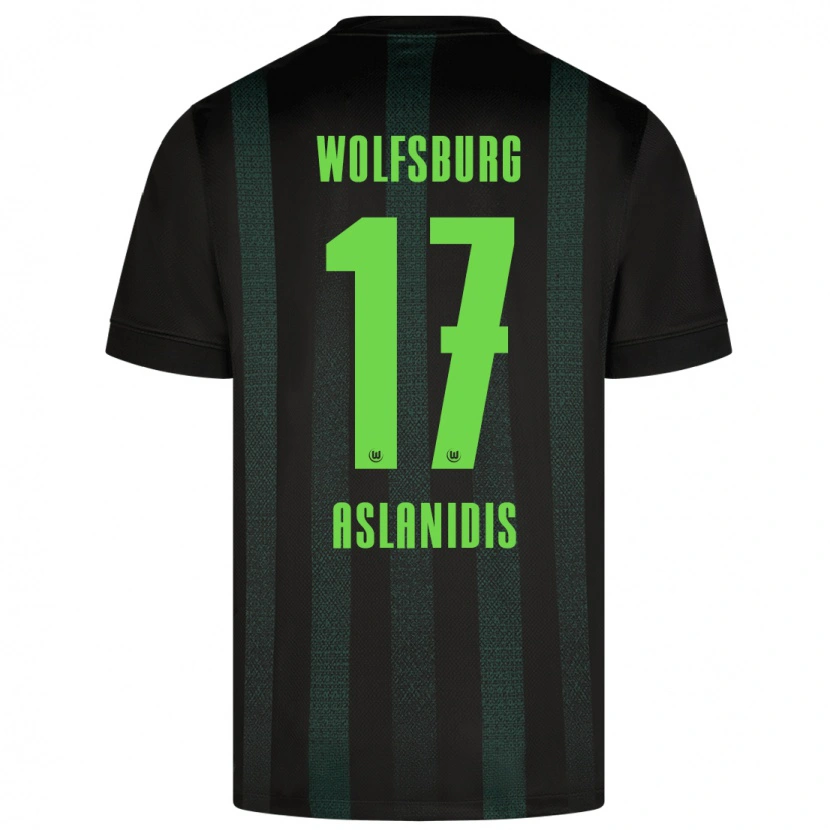 Danxen Bambino Maglia Elijas Aslanidis #17 Verde Scuro Kit Gara Away 2024/25 Maglietta