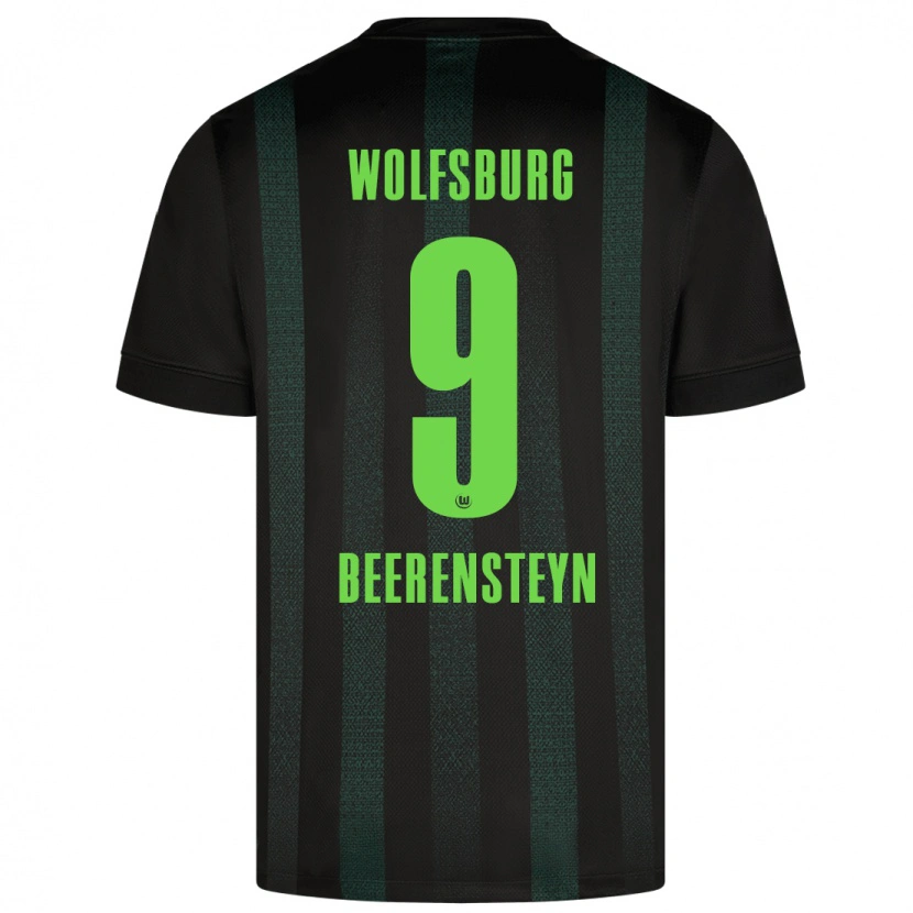 Danxen Bambino Maglia Lineth Beerensteyn #9 Verde Scuro Kit Gara Away 2024/25 Maglietta