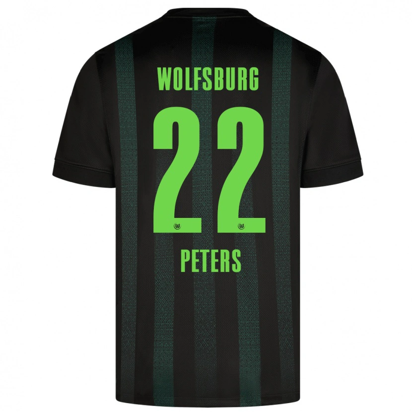 Danxen Bambino Maglia Laurin Peters #22 Verde Scuro Kit Gara Away 2024/25 Maglietta