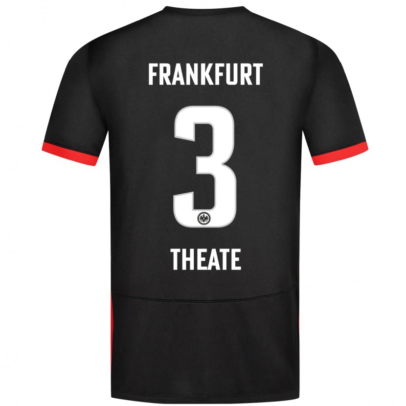 Danxen Bambino Maglia Arthur Theate #3 Nero Kit Gara Away 2024/25 Maglietta