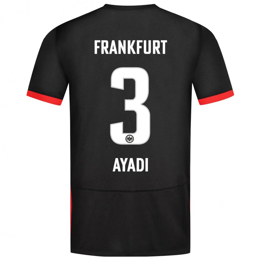 Danxen Bambino Maglia Akram Ayadi #3 Nero Kit Gara Away 2024/25 Maglietta