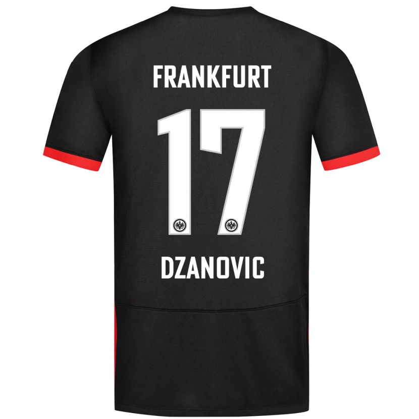 Danxen Bambino Maglia Benjamin Dzanovic #17 Nero Kit Gara Away 2024/25 Maglietta