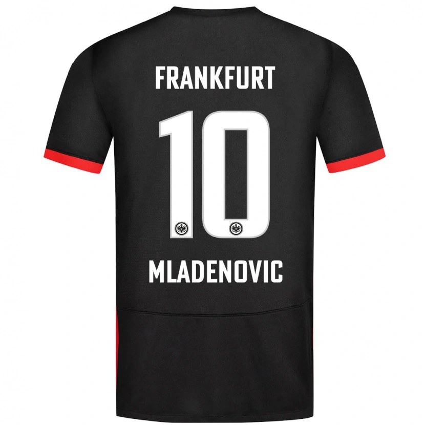 Danxen Bambino Maglia Marko Mladenovic #10 Nero Kit Gara Away 2024/25 Maglietta