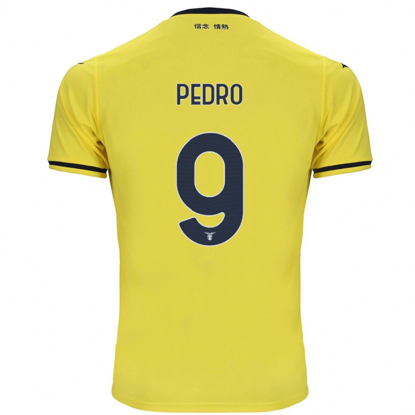 Danxen Bambino Maglia Pedro #9 Giallo Kit Gara Away 2024/25 Maglietta